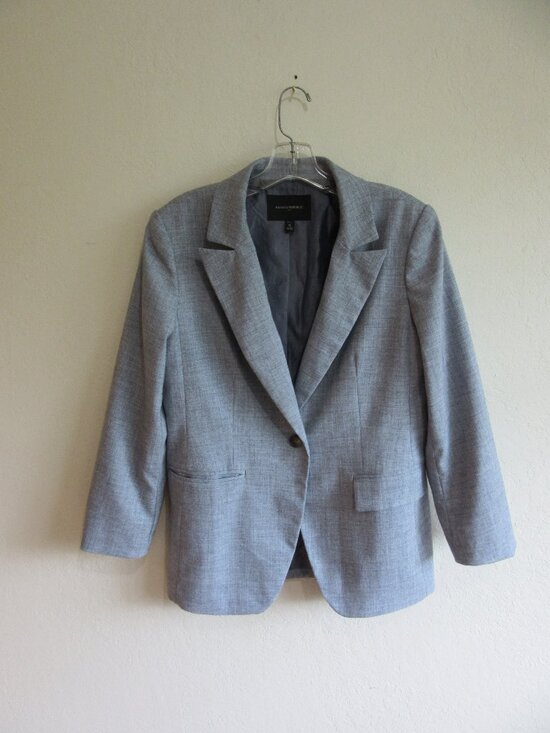 Banana Republic Jackets & Blazers - BANANA REPUBLIC Blue & Gray 12 Long Sleeve One Button Closure Blazer Jacket